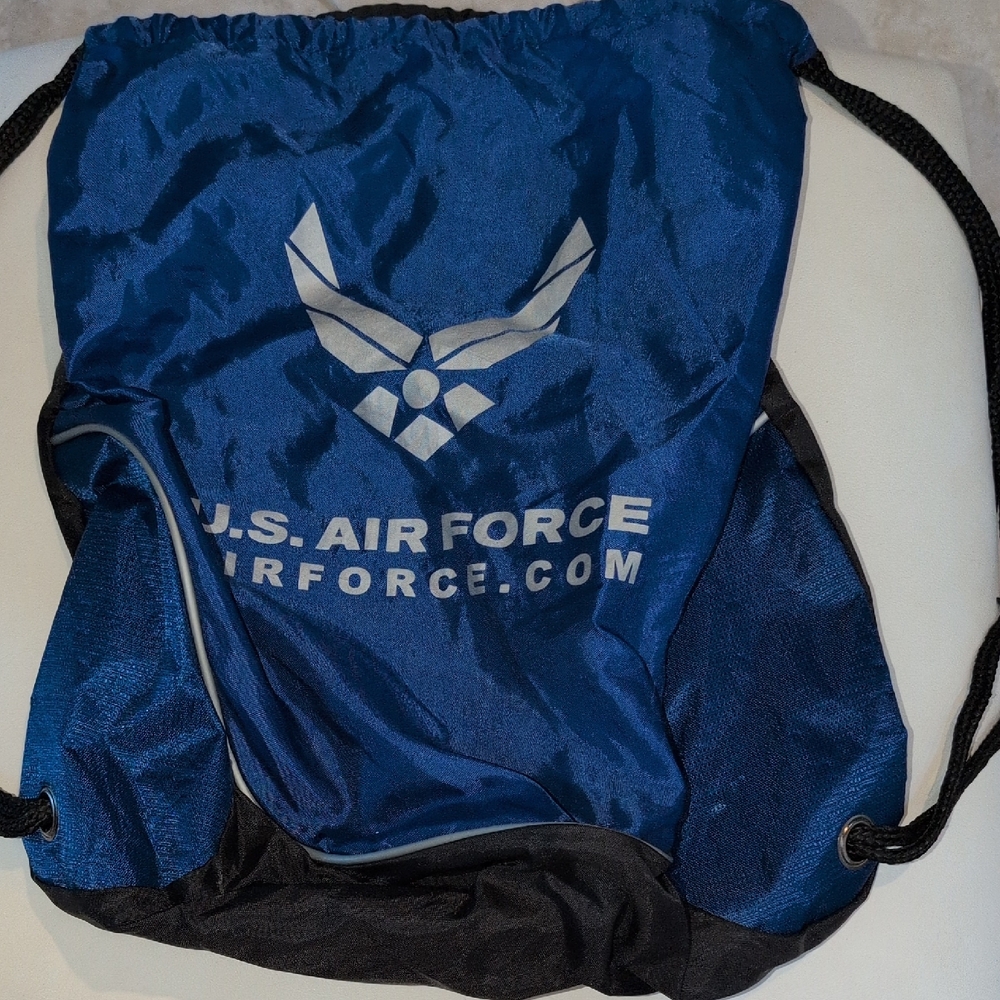 Blue Drawstring Backpack - image 1